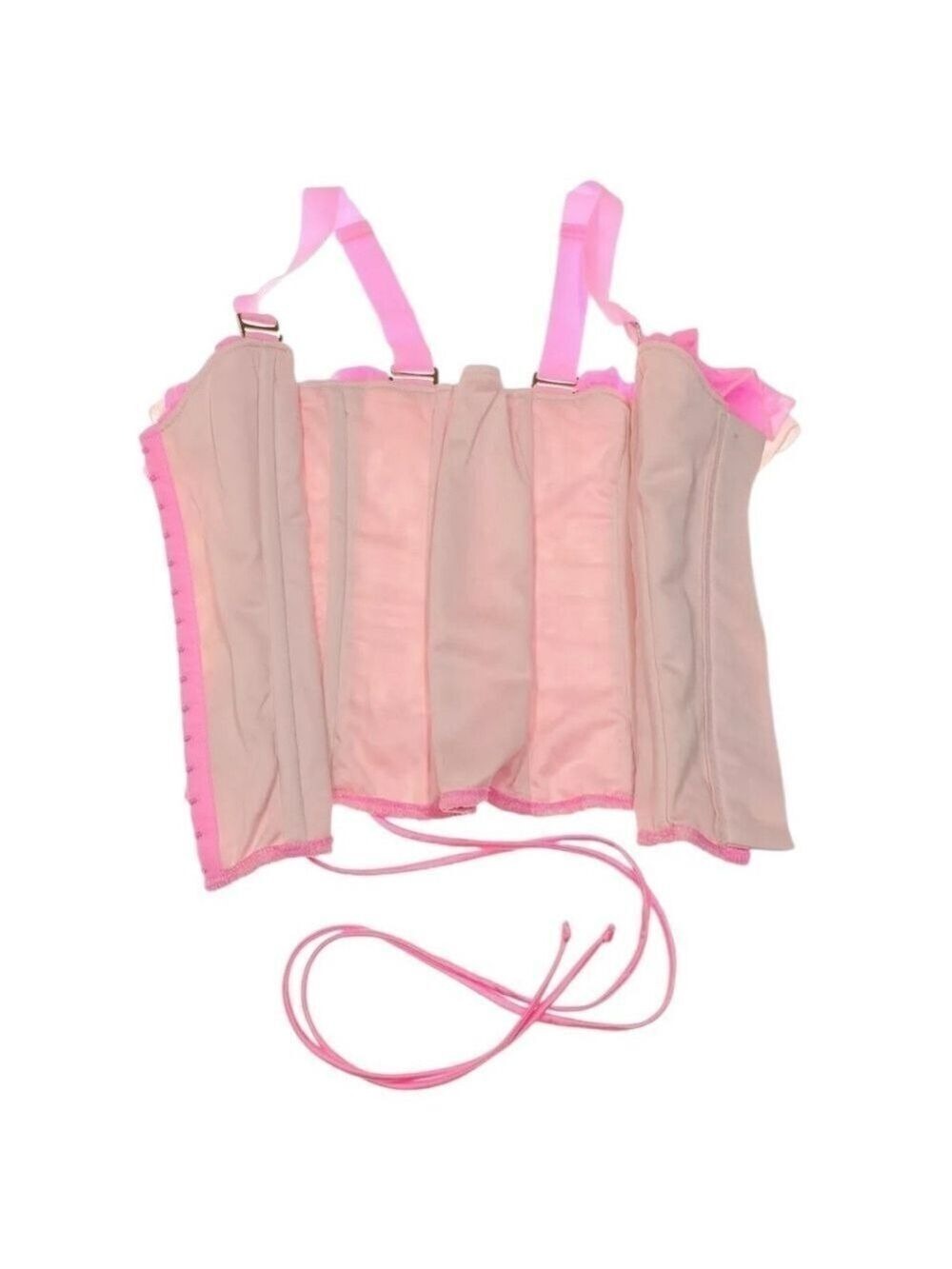 WE ARE HAH Seams Like Princess Corset M Rose Quartz Pink Lace Up Sexy- S & M - Picture 9 of 13